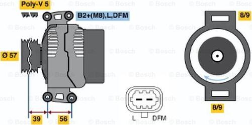 BOSCH 0 124 415 025 - Генератор vvparts.bg