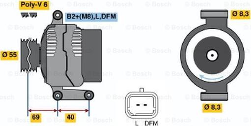 BOSCH 0 124 415 007 - Генератор vvparts.bg