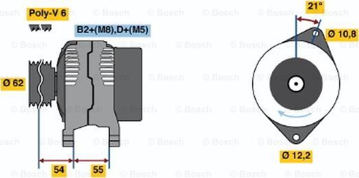 BOSCH 0 124 415 015 - Генератор vvparts.bg