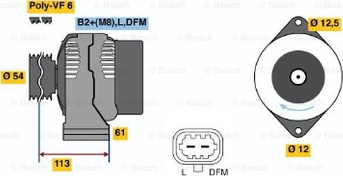 BOSCH 0 124 425 059 - Генератор vvparts.bg