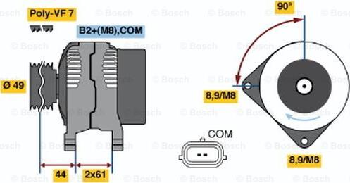 BOSCH 0 124 425 018 - Генератор vvparts.bg