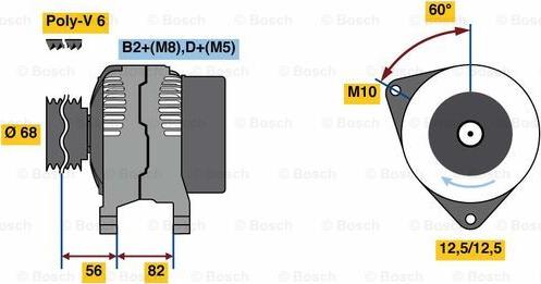 BOSCH 0 124 515 099 - Генератор vvparts.bg