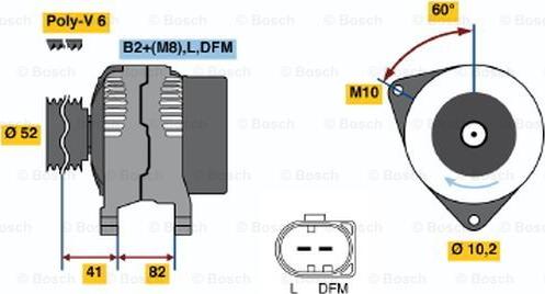 BOSCH 0 124 515 015 - Генератор vvparts.bg