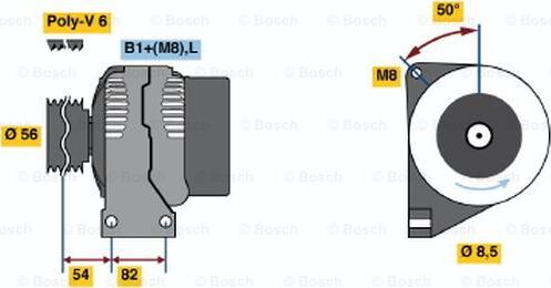 BOSCH 0 124 515 017 - Генератор vvparts.bg