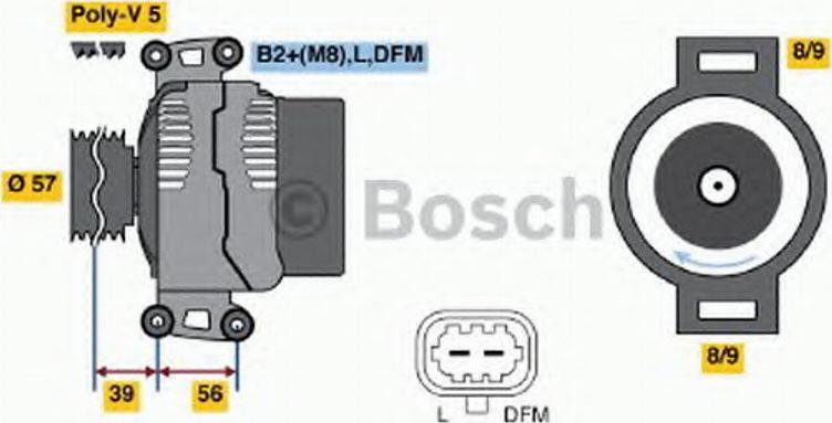 BOSCH 0 124 515 033 - Генератор vvparts.bg