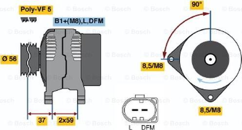 BOSCH 0 124 525 010 - Генератор vvparts.bg