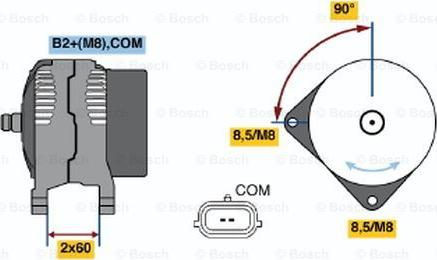 BOSCH 0 124 525 053 - Генератор vvparts.bg