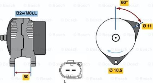 BOSCH 0 124 525 064 - Генератор vvparts.bg