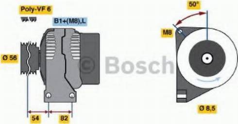 BOSCH 0 124 525 014 - Генератор vvparts.bg