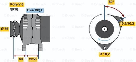 BOSCH 0 124 525 018 - Генератор vvparts.bg