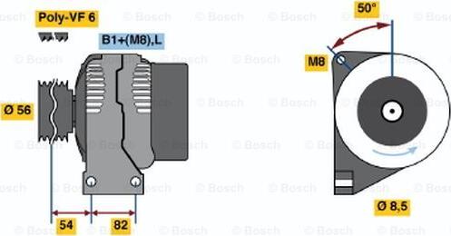 BOSCH 0124525029 - Генератор vvparts.bg