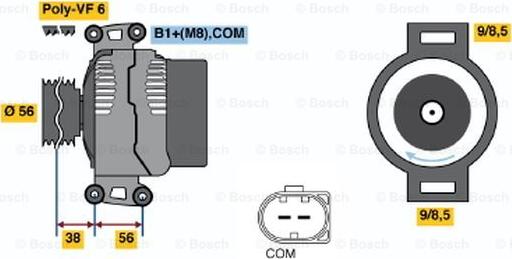 BOSCH 0 124 525 113 - Генератор vvparts.bg