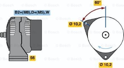 BOSCH 0 124 615 041 - Генератор vvparts.bg