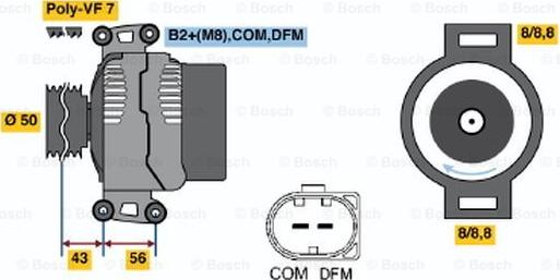 BOSCH 0 986 047 710 - Генератор vvparts.bg