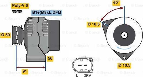 BOSCH 0 124 625 032 - Генератор vvparts.bg