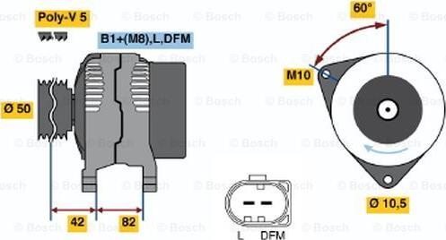 BOSCH 0 124 315 014 - Генератор vvparts.bg