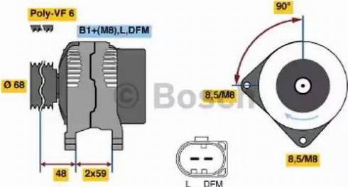 BOSCH 0 124 325 088 - Генератор vvparts.bg