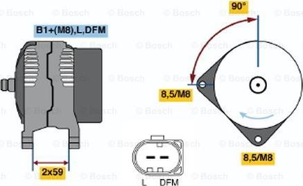 BOSCH 0 124 325 032 - Генератор vvparts.bg