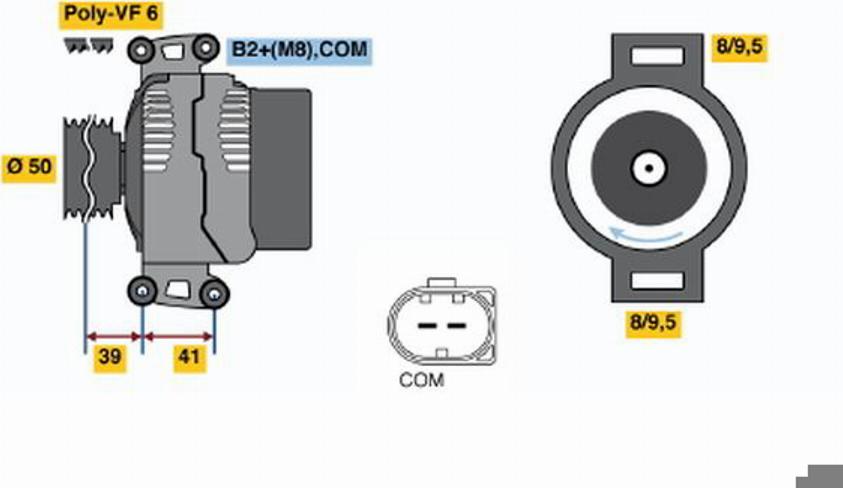 BOSCH 0124325072 - Генератор vvparts.bg