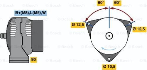 BOSCH 0 124 325 118 - Генератор vvparts.bg