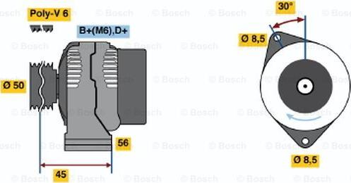 BOSCH 0 124 325 117 - Генератор vvparts.bg