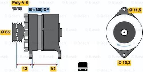 BOSCH 0 120 450 025 - Генератор vvparts.bg