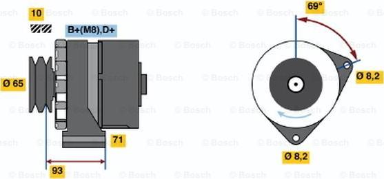 BOSCH 0 120 469 993 - Генератор vvparts.bg