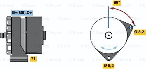 BOSCH 0 120 469 992 - Генератор vvparts.bg