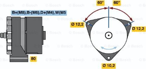 BOSCH 6 033 GB3 053 - Генератор vvparts.bg