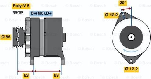 BOSCH 0 120 469 034 - Генератор vvparts.bg