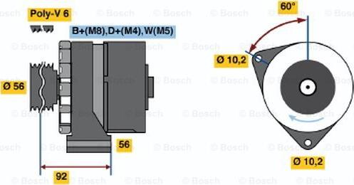 BOSCH 0 120 469 104 - Генератор vvparts.bg