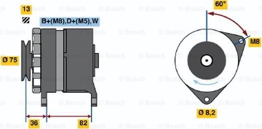 BOSCH 0 120 469 781 - Генератор vvparts.bg