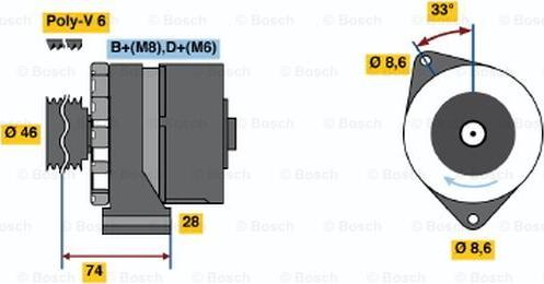 BOSCH 0 120 468 049 - Генератор vvparts.bg