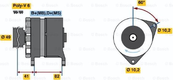 BOSCH 0 120 468 006 - Генератор vvparts.bg