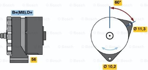 BOSCH 0 120 468 045 - Генератор vvparts.bg