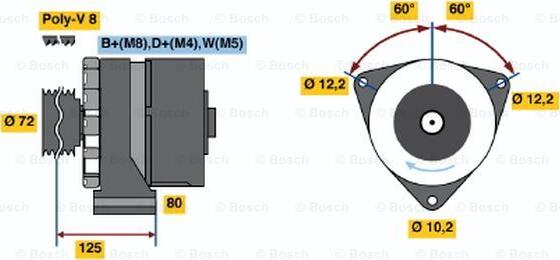 BOSCH 0 120 469 115 - Генератор vvparts.bg