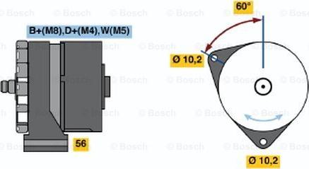 BOSCH 6 033 GB3 045 - Генератор vvparts.bg