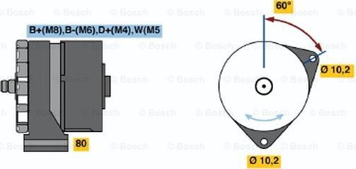 BOSCH 0 120 468 142 - Генератор vvparts.bg