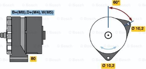 BOSCH 0 120 468 155 - Генератор vvparts.bg