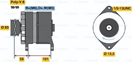 BOSCH 0 120 468 163 - Генератор vvparts.bg