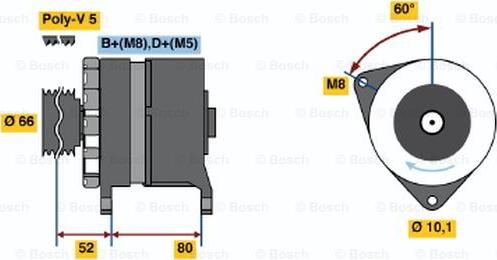 BOSCH 0 120 468 108 - Генератор vvparts.bg