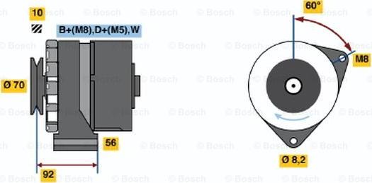 BOSCH 0 120 468 120 - Генератор vvparts.bg