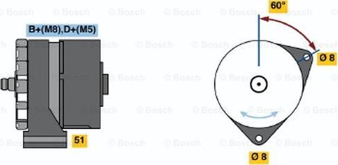 BOSCH 0 120 489 473 - Генератор vvparts.bg