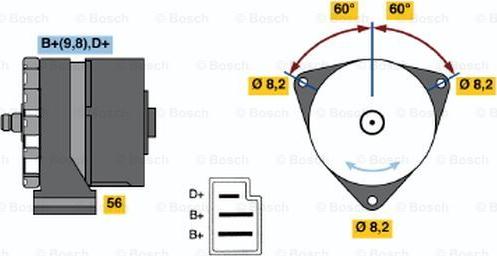 BOSCH 0 120 489 506 - Генератор vvparts.bg