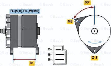 BOSCH 0 120 489 090 - Генератор vvparts.bg