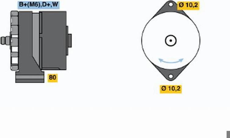 BOSCH 0120489192 - Генератор vvparts.bg