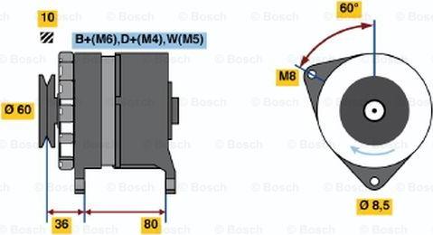 BOSCH 0 120 489 347 - Генератор vvparts.bg