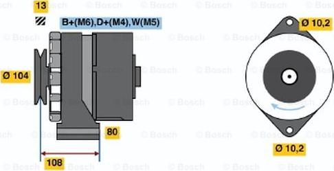 BOSCH 0 120 489 387 - Генератор vvparts.bg