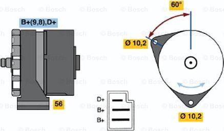 BOSCH 0 120 489 331 - Генератор vvparts.bg