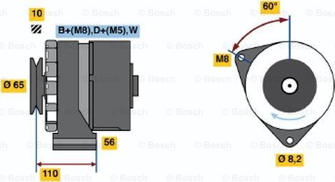 BOSCH 0 120 489 370 - Генератор vvparts.bg